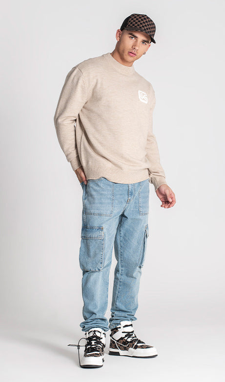 Beige Fluffy Sweater