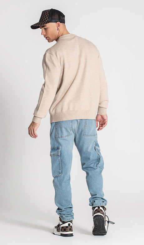 Beige Fluffy Sweater