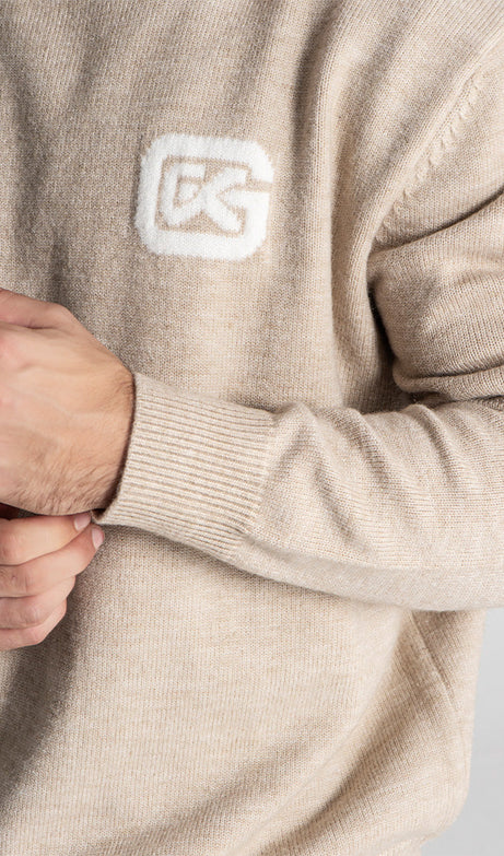 Beige Fluffy Sweater