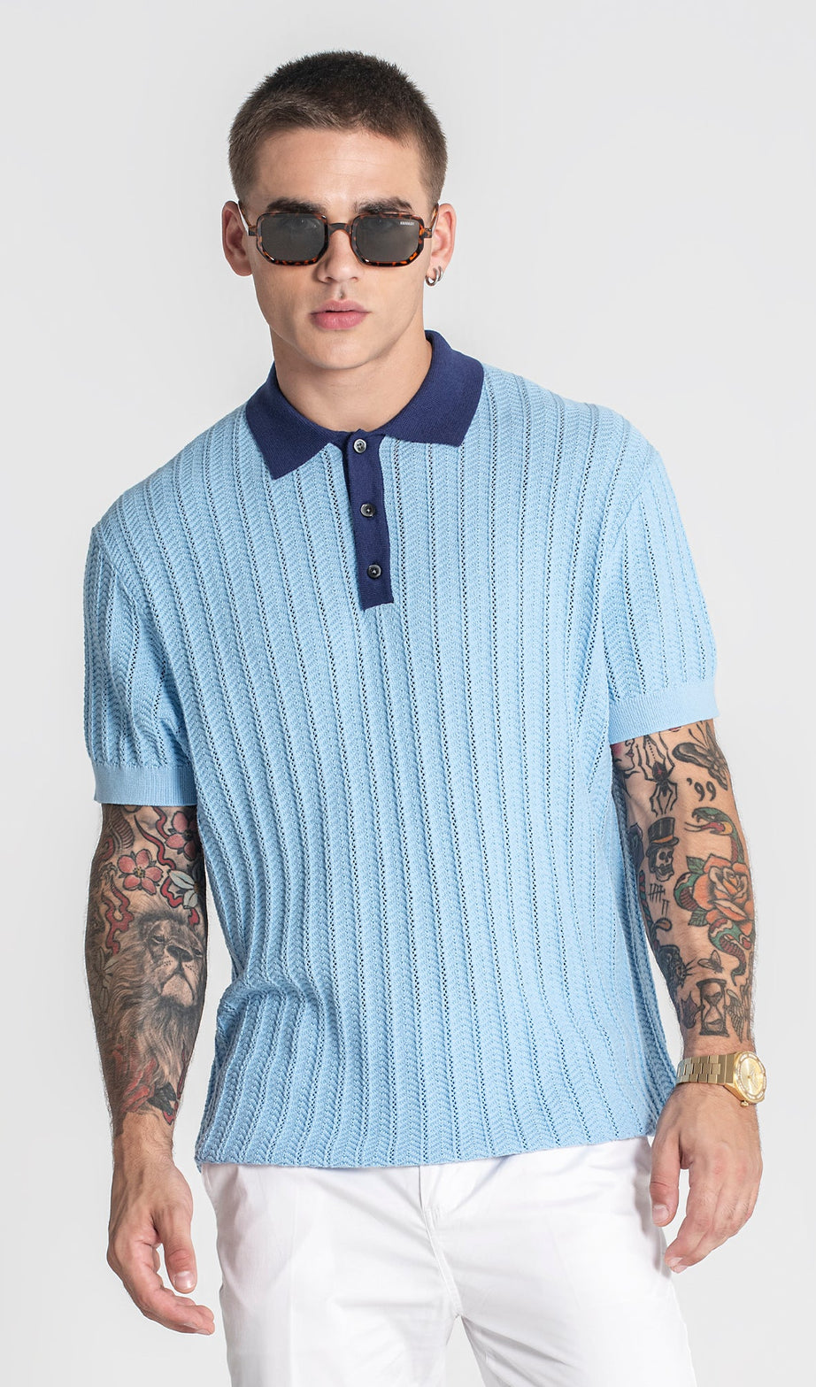 Blue GK Knit Polo