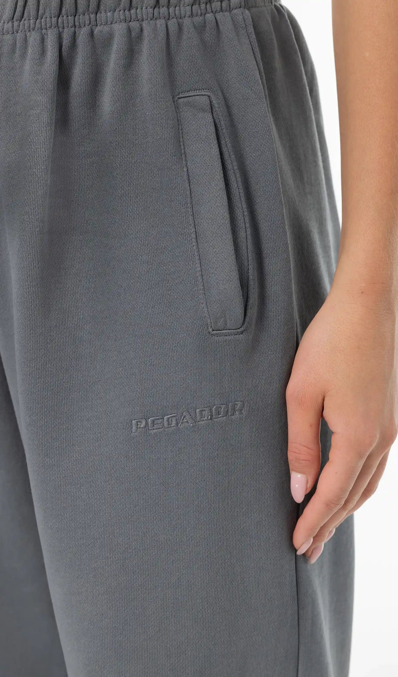 Villa High Waisted Sweat Pants Vintage Gray Grey