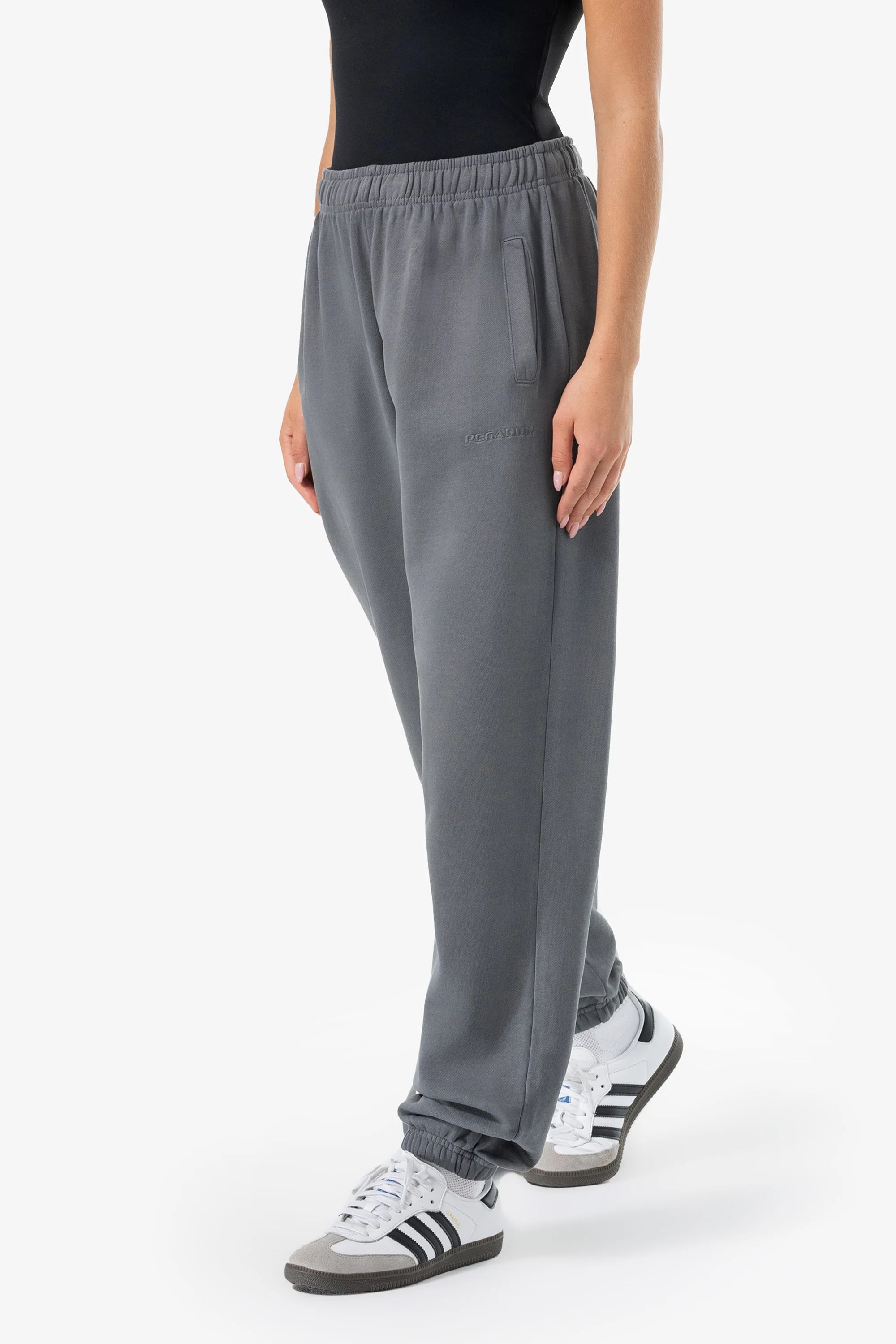 Villa High Waisted Sweat Pants Vintage Gray Grey