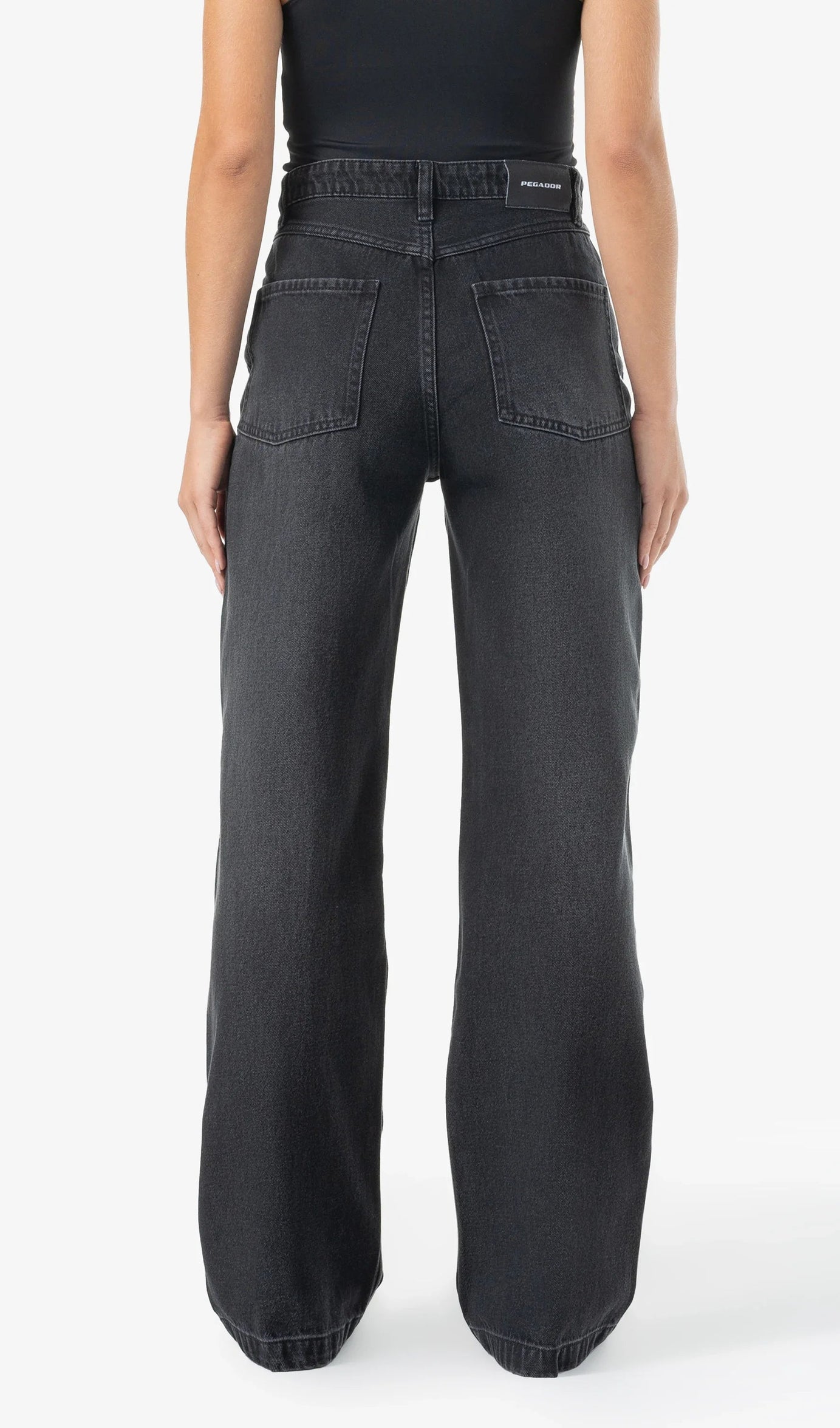 Naddy Wide Leg Jeans Washed Black