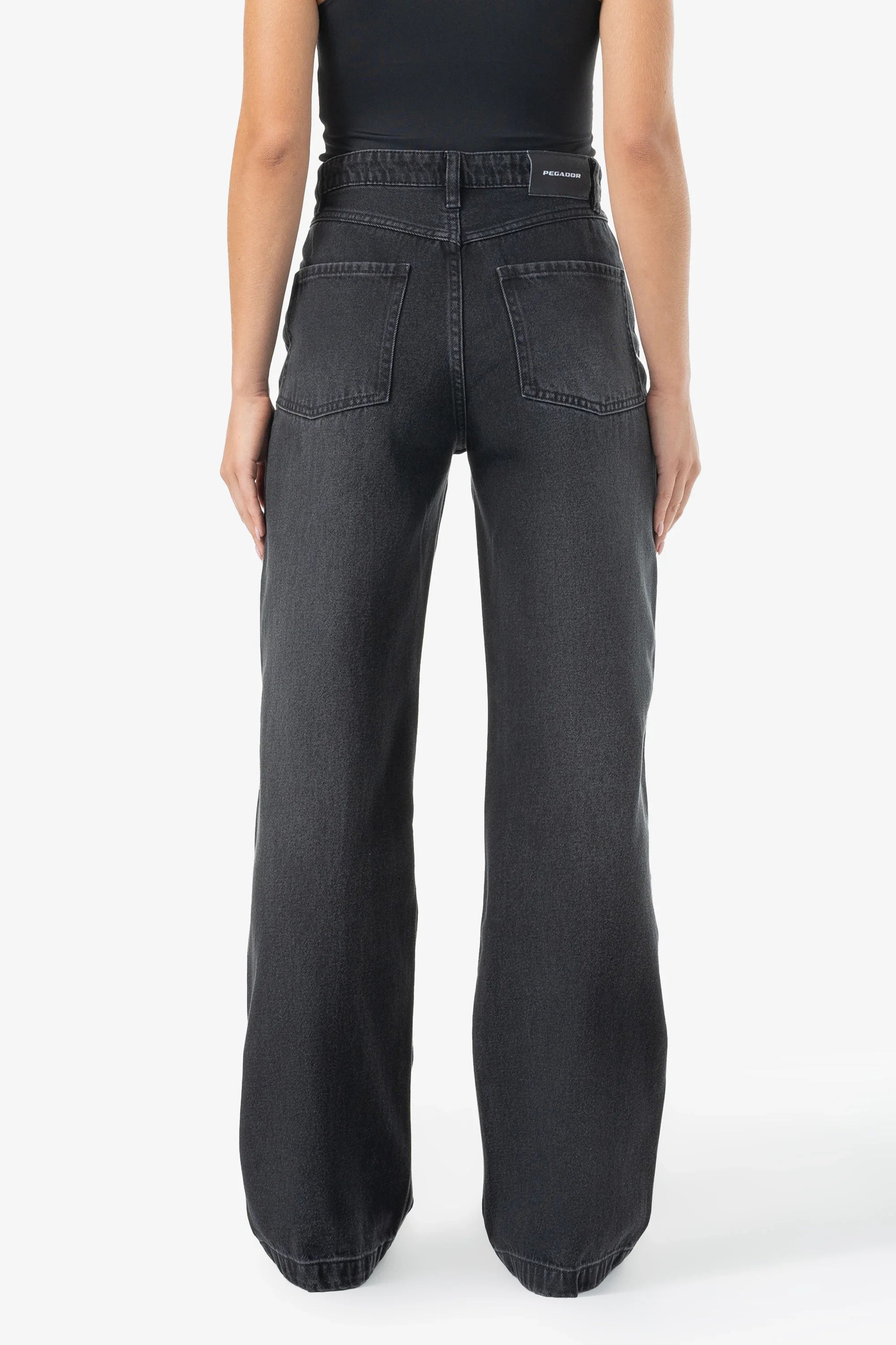 Naddy Wide Leg Jeans Washed Black