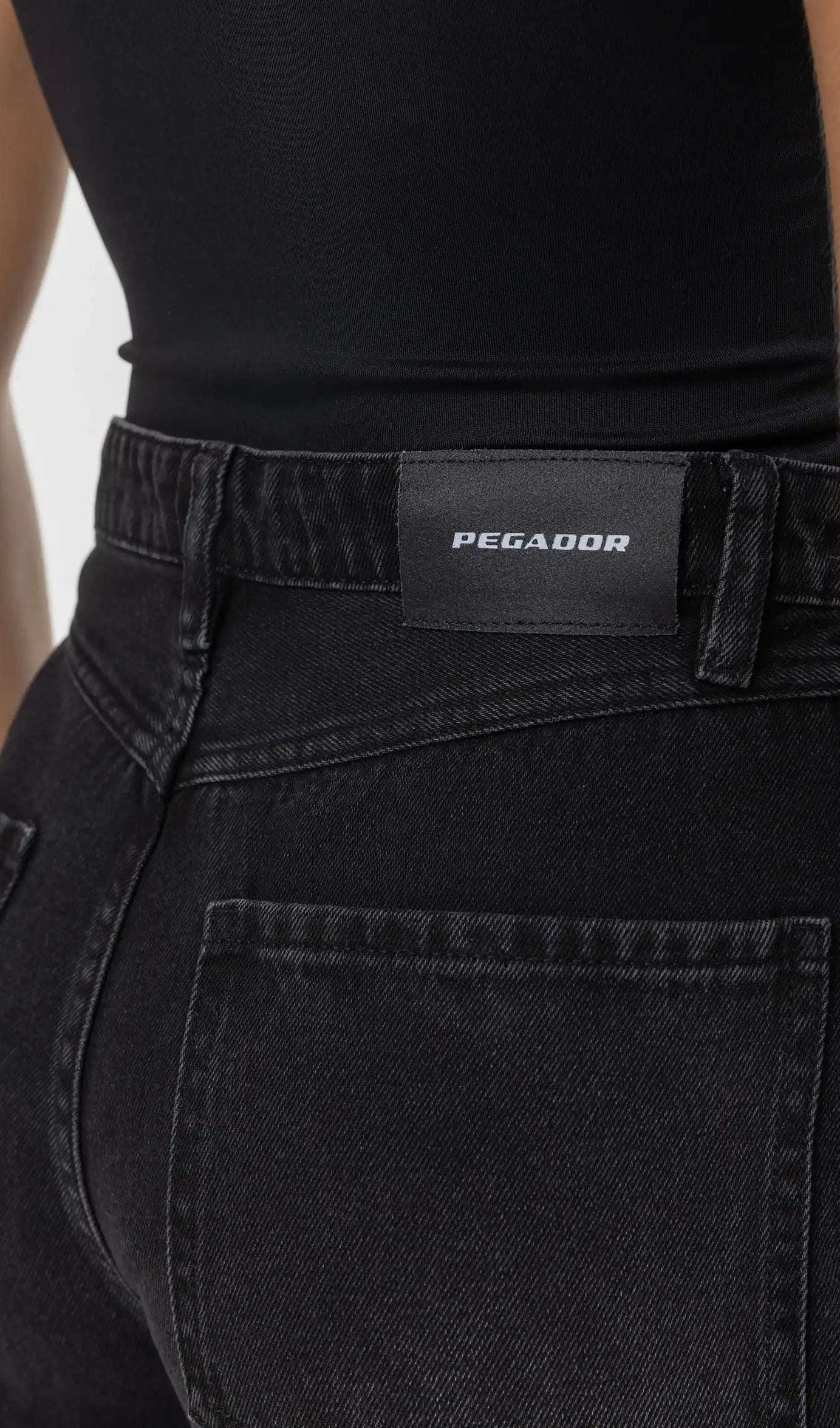 Naddy Wide Leg Jeans Washed Black