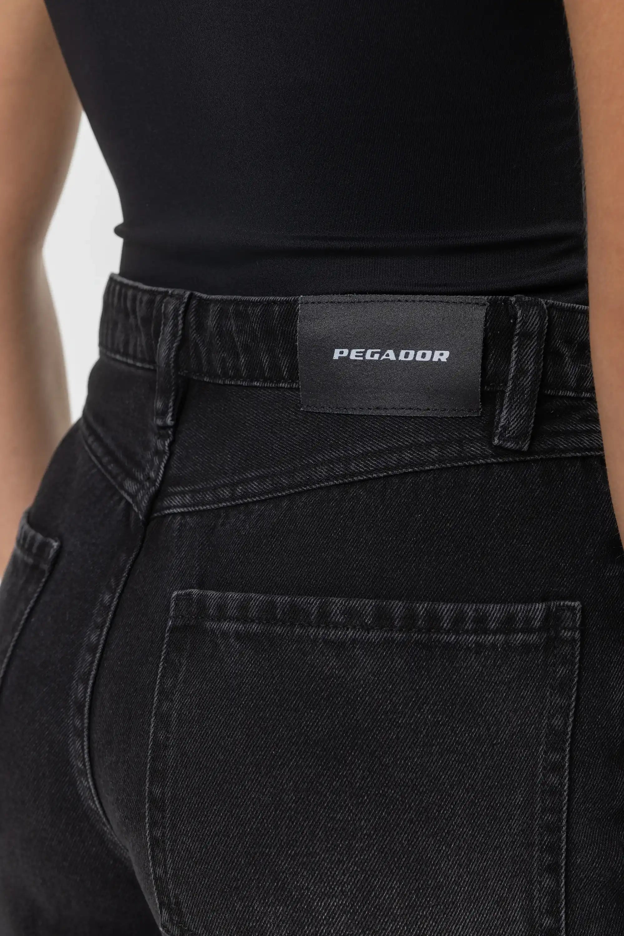 Naddy Wide Leg Jeans Washed Black