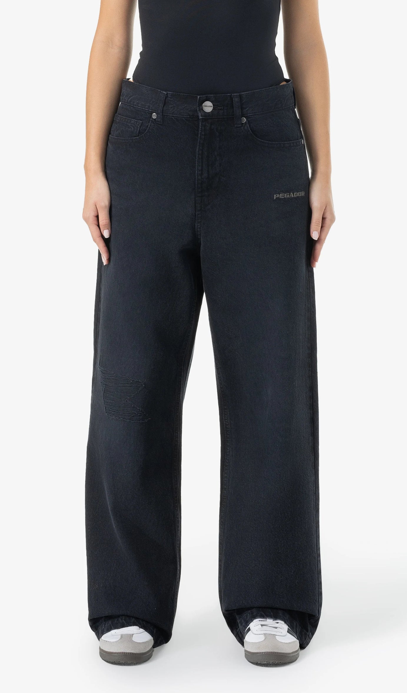 Mally Super Baggy Jeans Washed Black