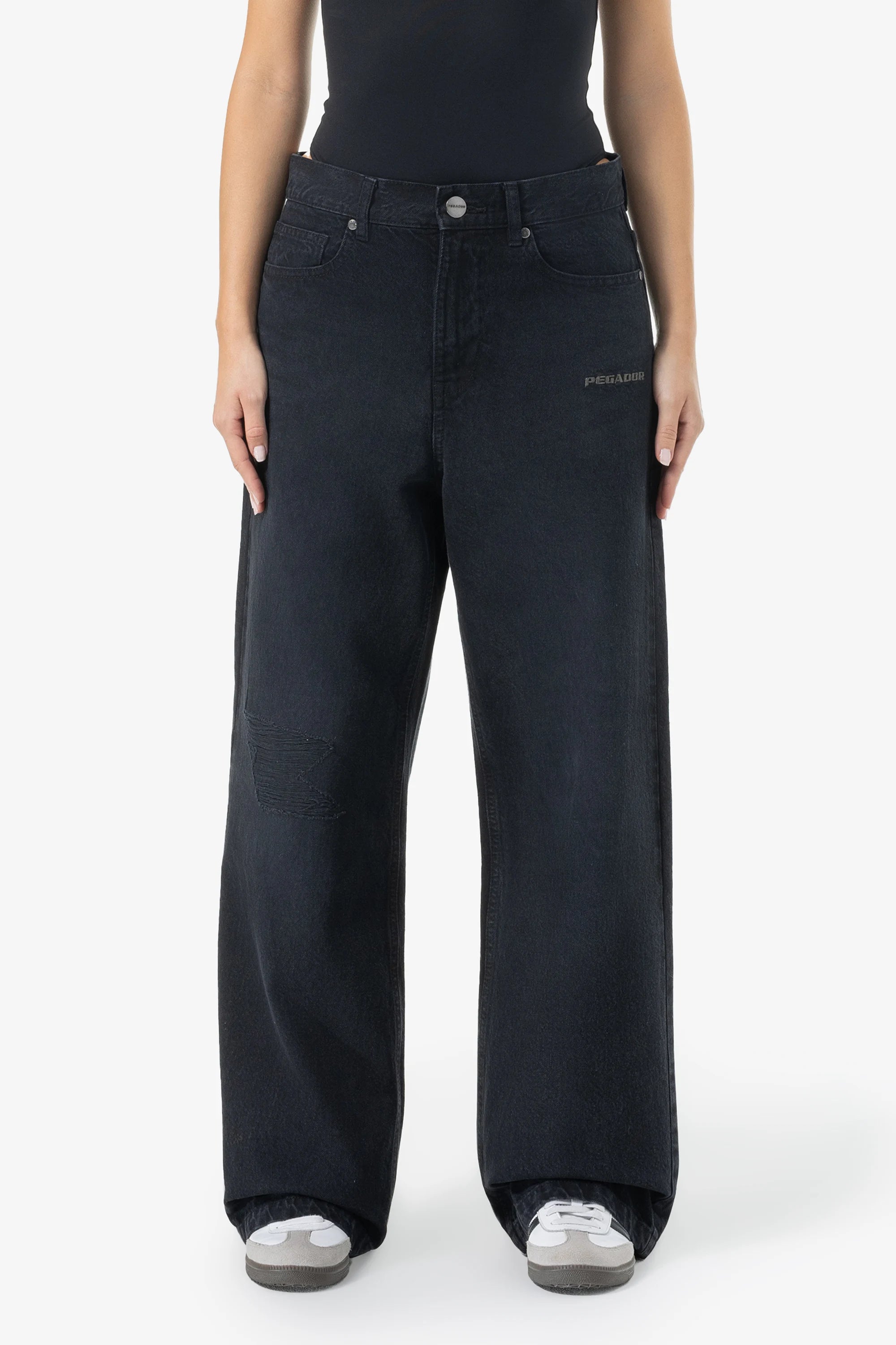 Mally Super Baggy Jeans Washed Black