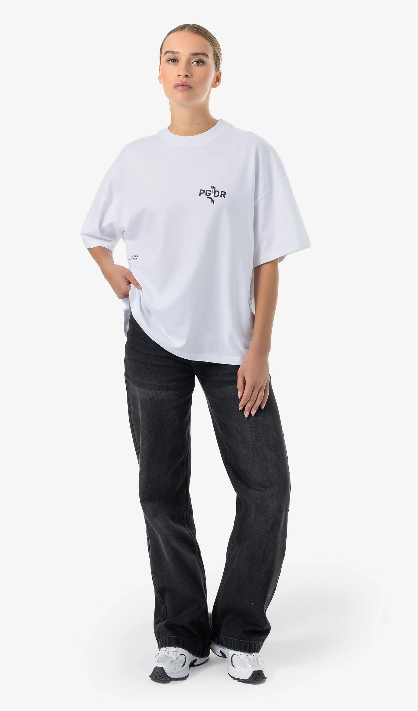 Naddy Wide Leg Jeans Washed Black