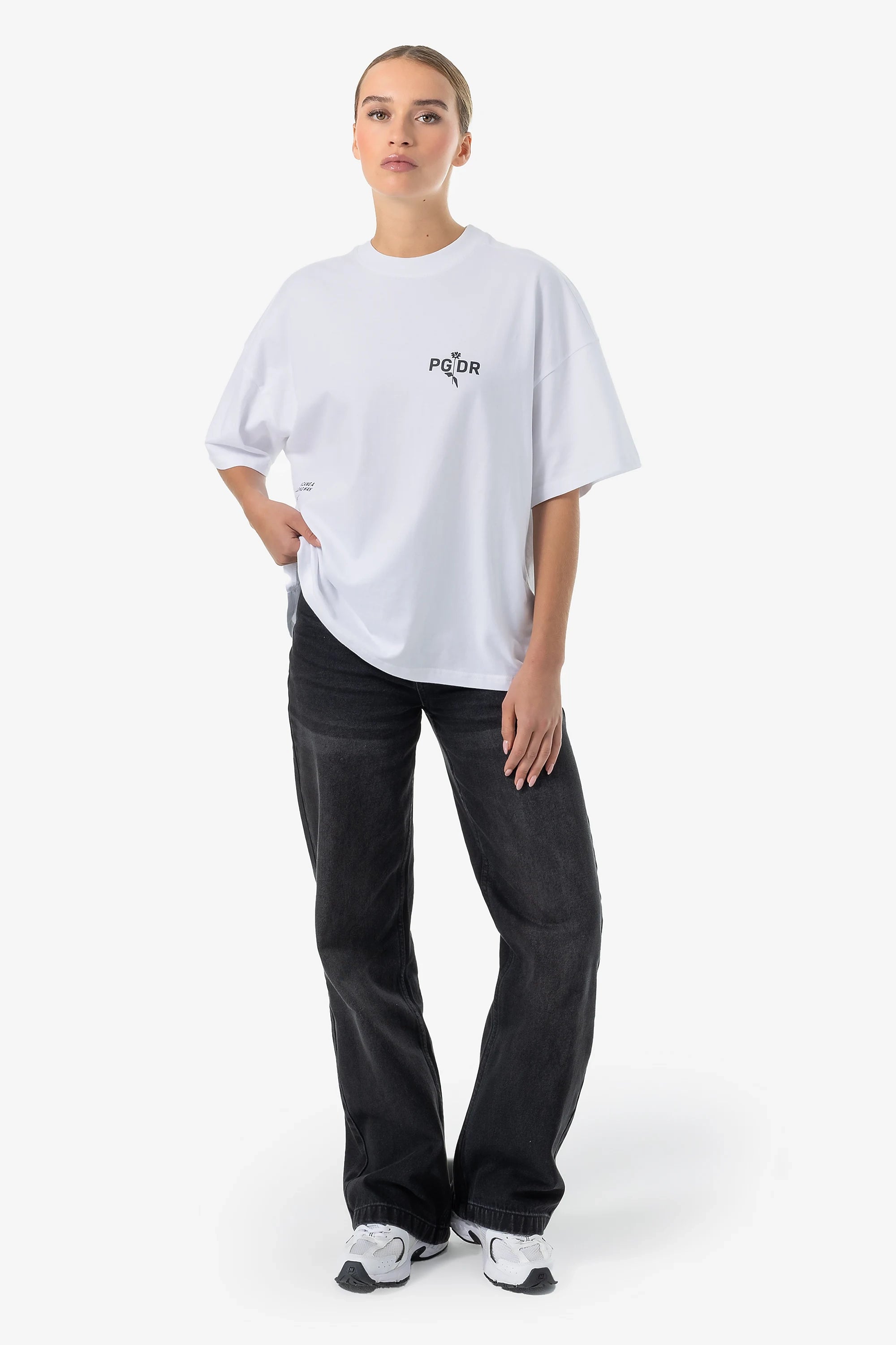 Naddy Wide Leg Jeans Washed Black