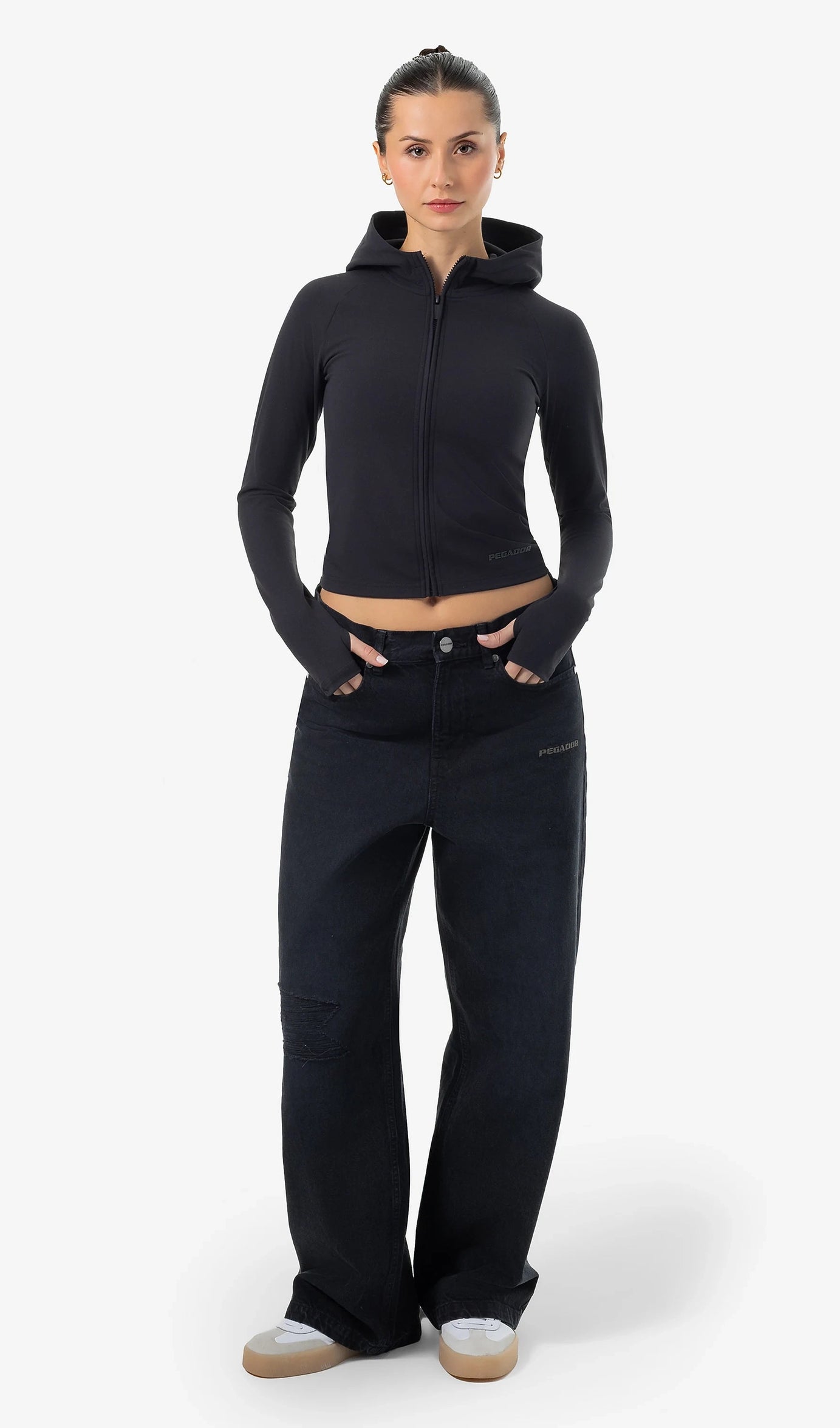 Mally Super Baggy Jeans Washed Black