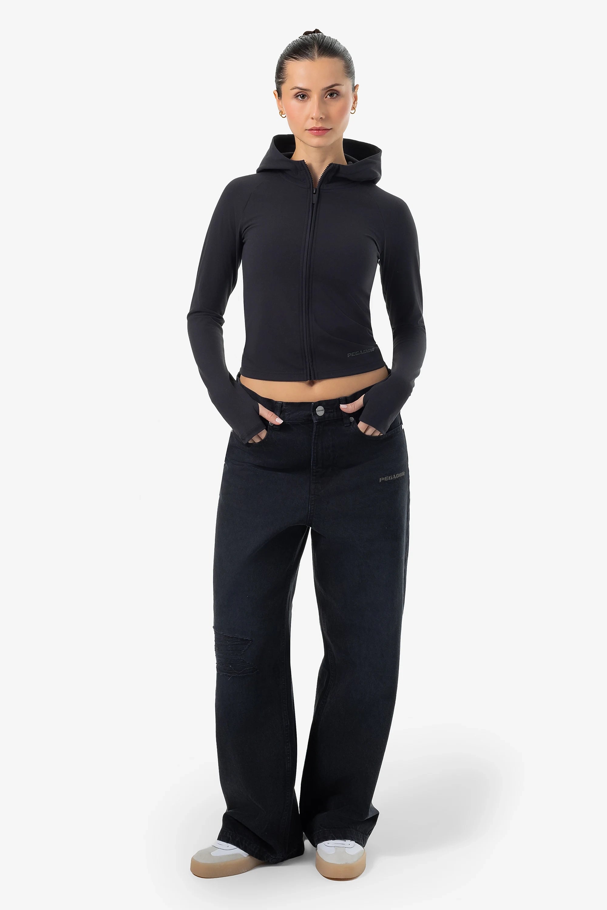 Mally Super Baggy Jeans Washed Black