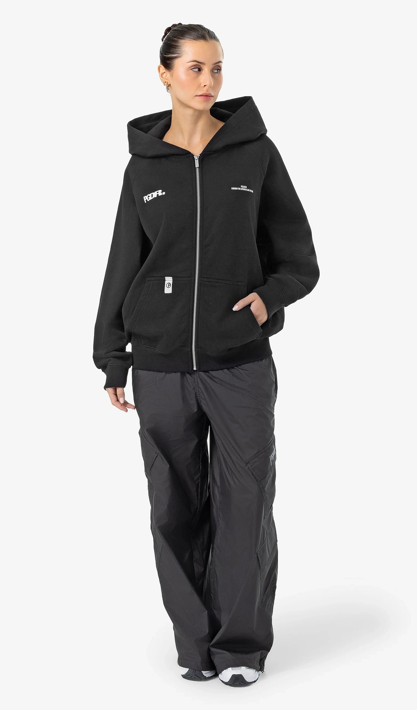 Nelly Cargo Tracksuit Pants Black