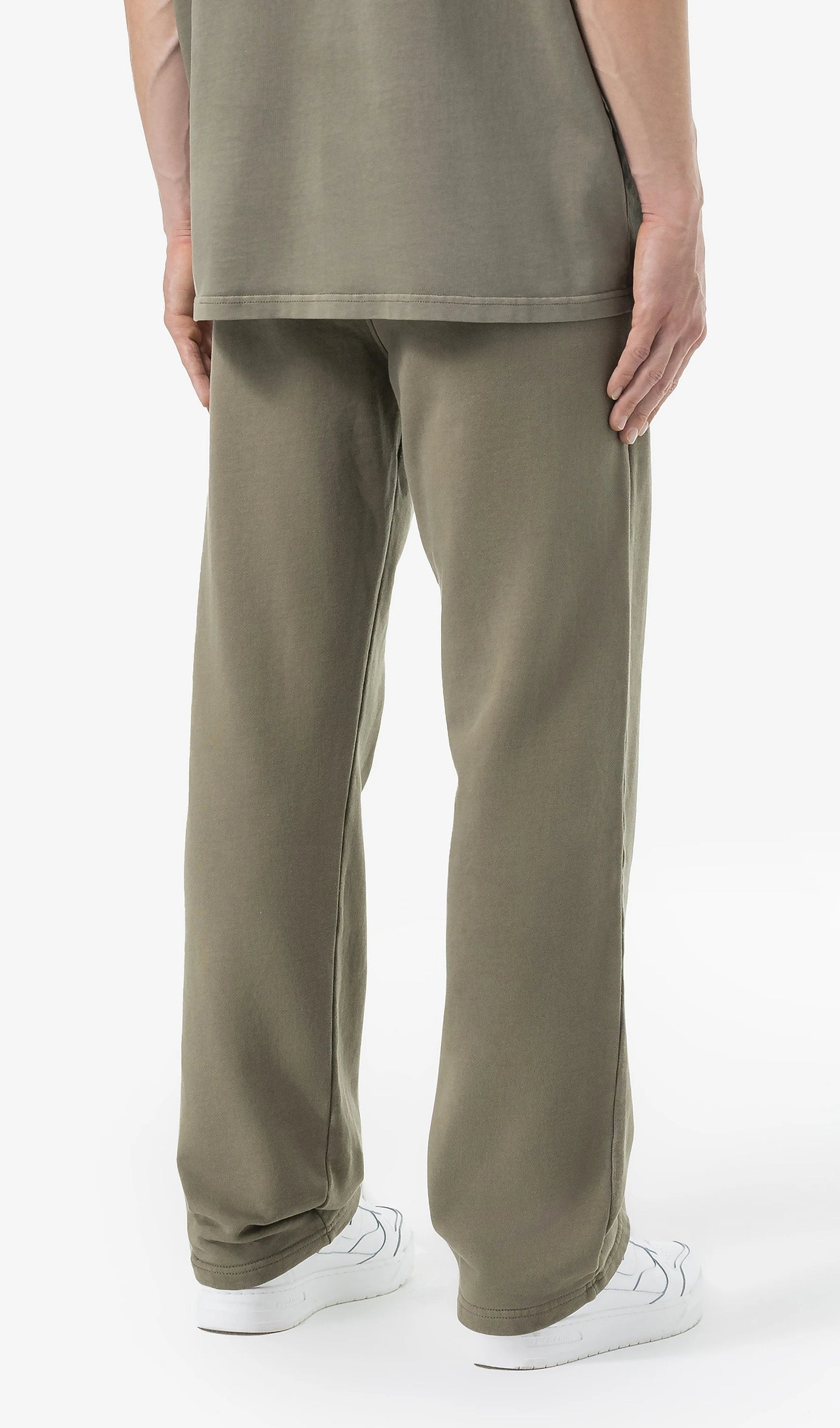 Logo Wide Sweat Pants Vintage Faded Olive