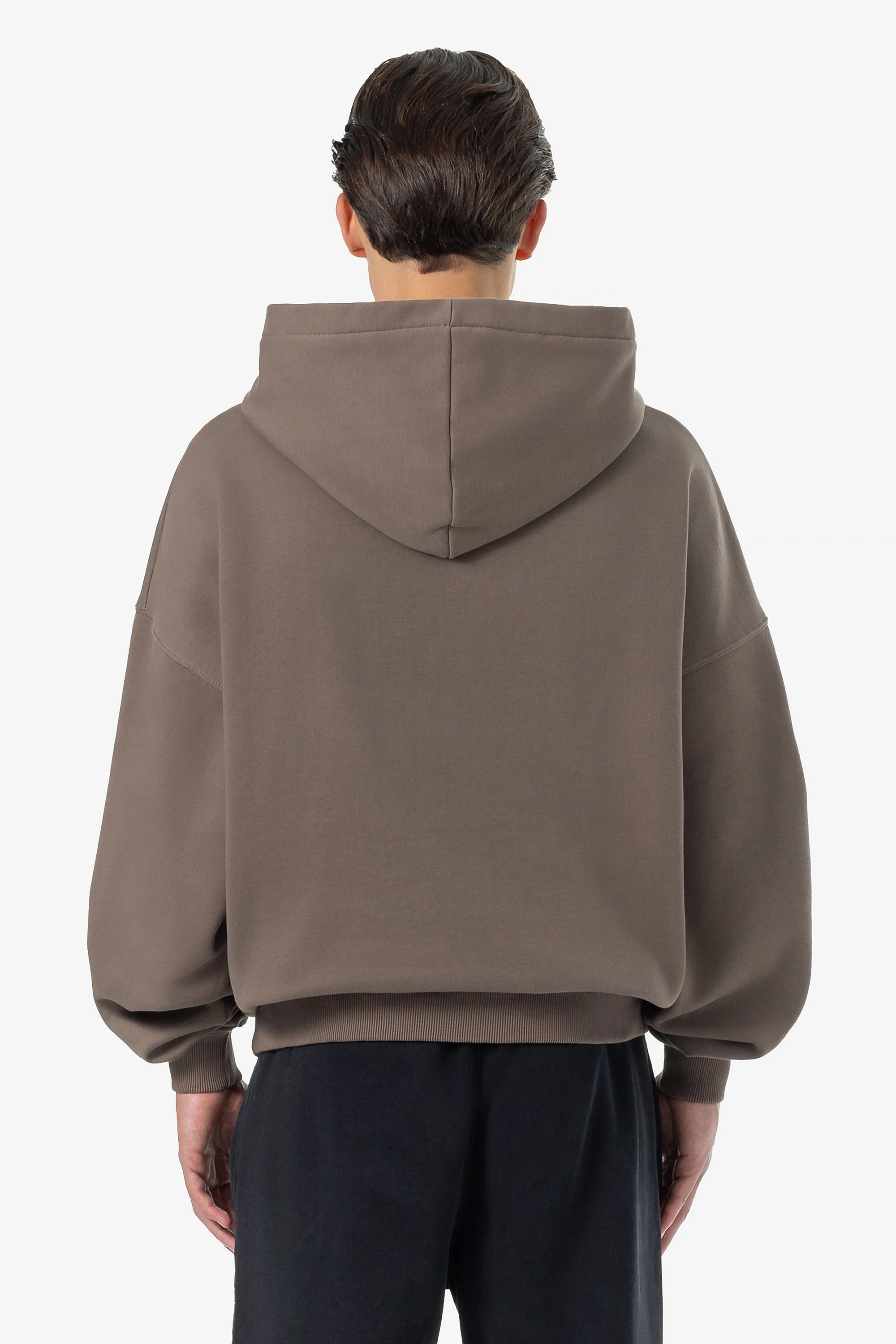 Logo Boxy Hoodie Washed Dust Brown Gum