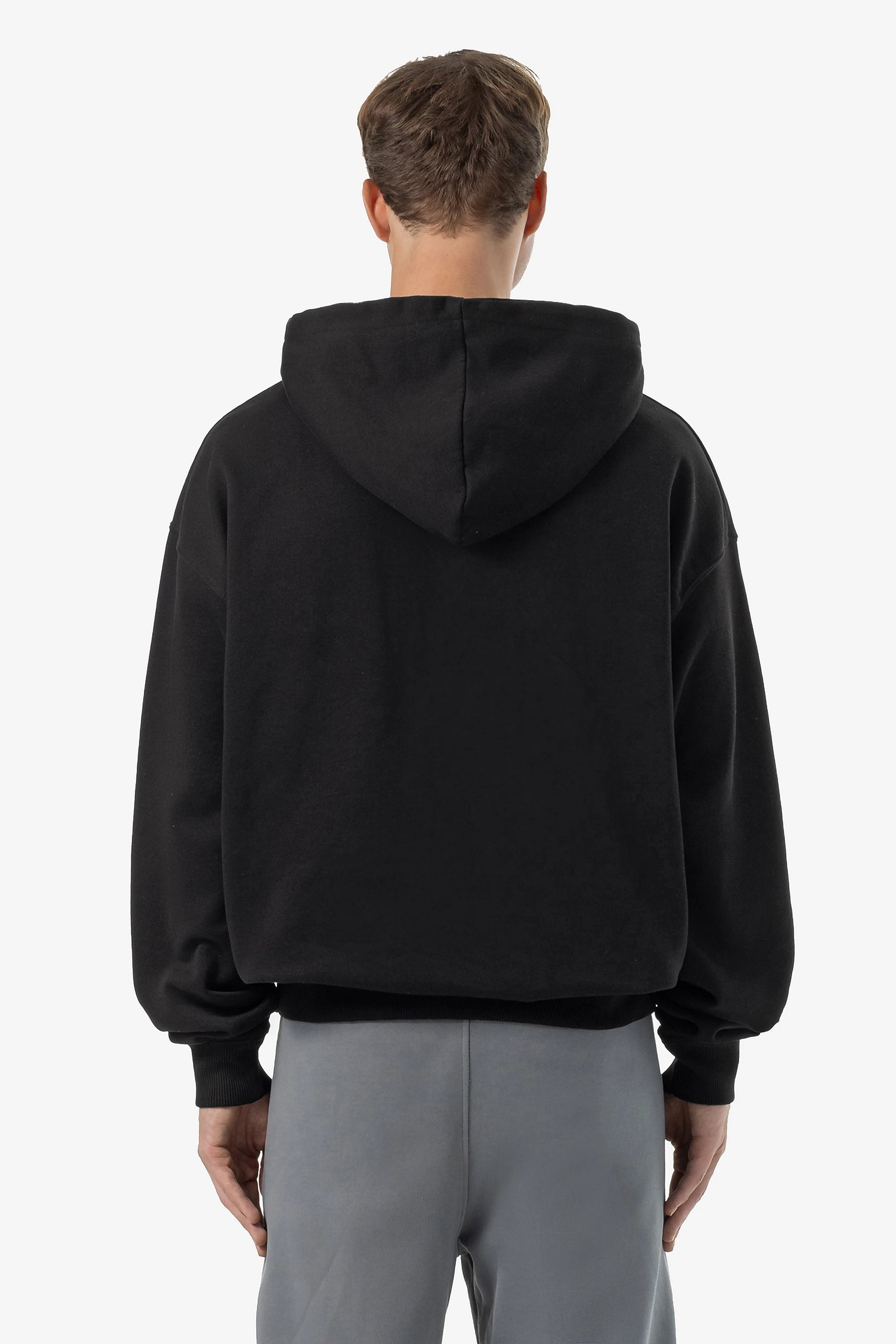 Logo Oversized Halfzip Hoodie Washed Black