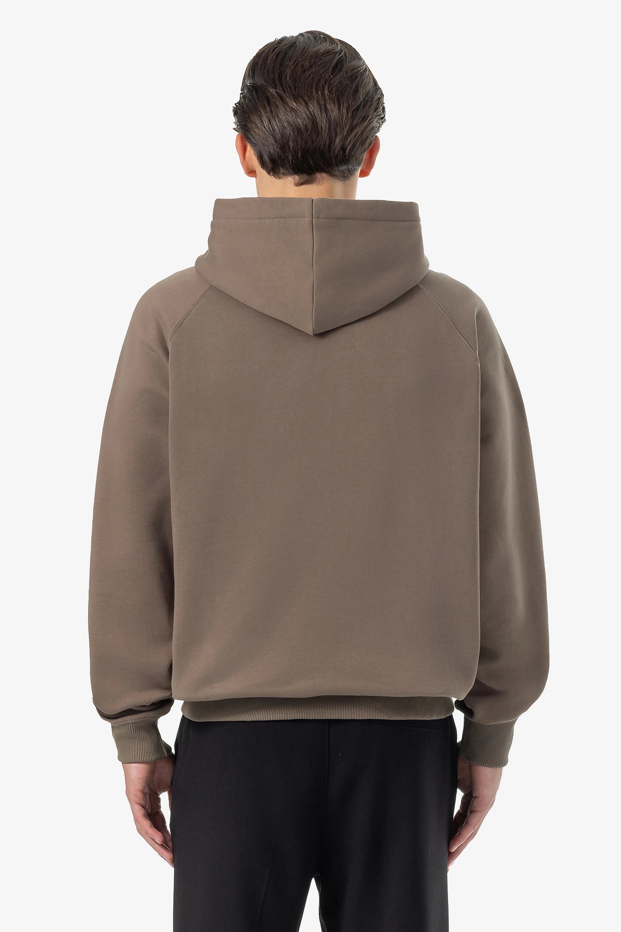 Anclar Oversized Raglan Hoodie Washed Dust Brown