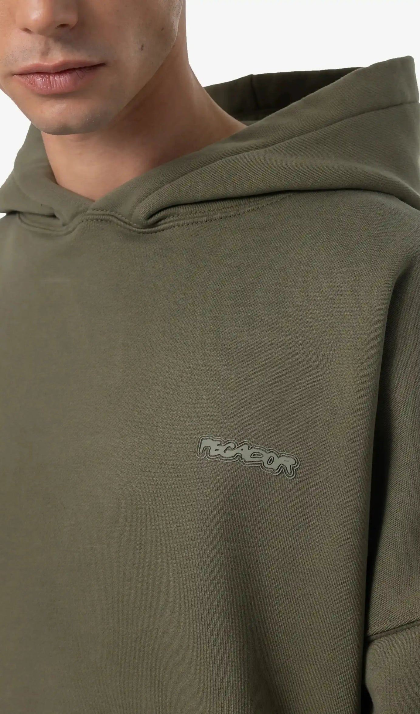 Piedro Boxy Hoodie Washed Faded Olive