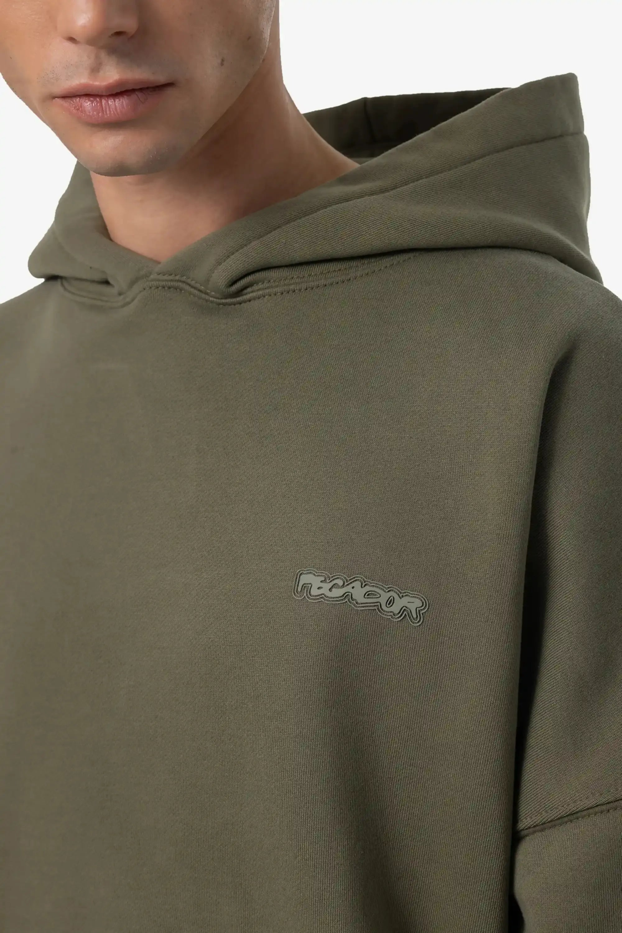 Piedro Boxy Hoodie Washed Faded Olive