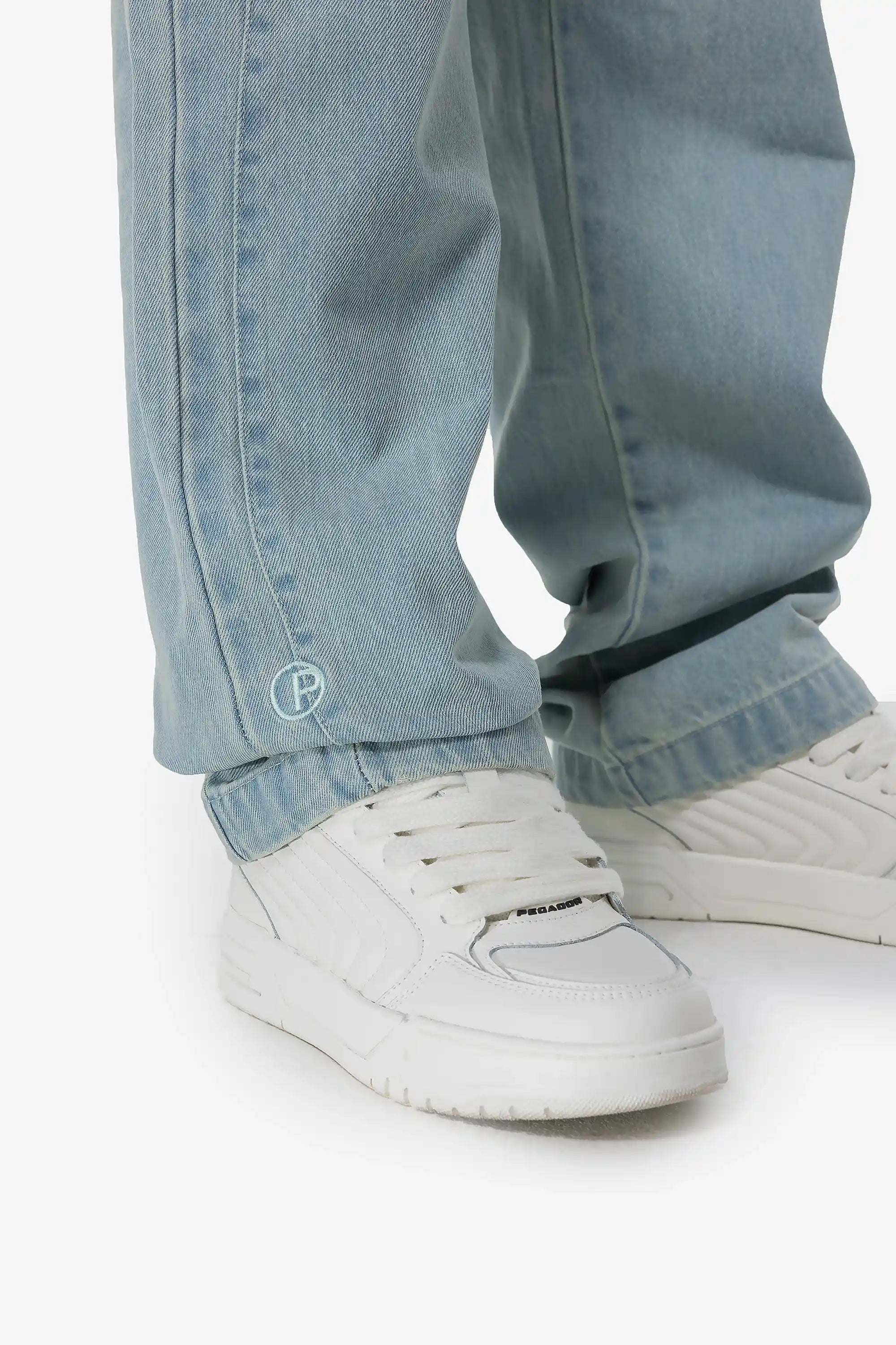 Waco Wide Baggy Jeans Sand Washed Blue