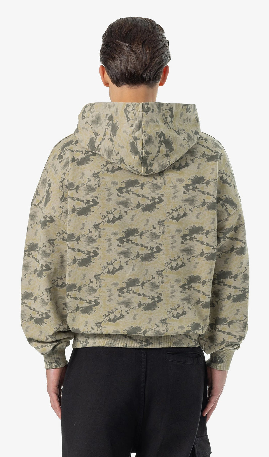 Floar Boxy Hoodie Washed Mud Camouflage