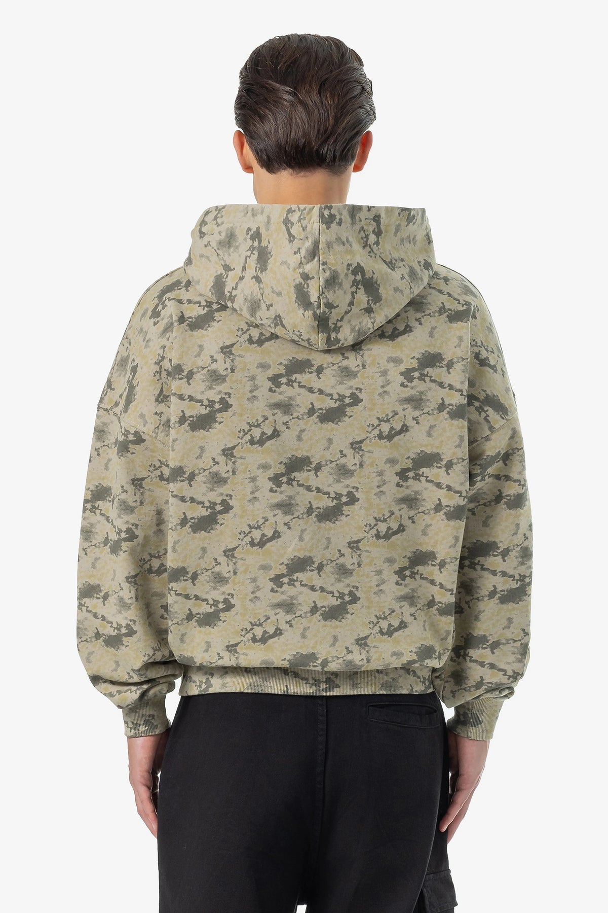 Floar Boxy Hoodie Washed Mud Camouflage