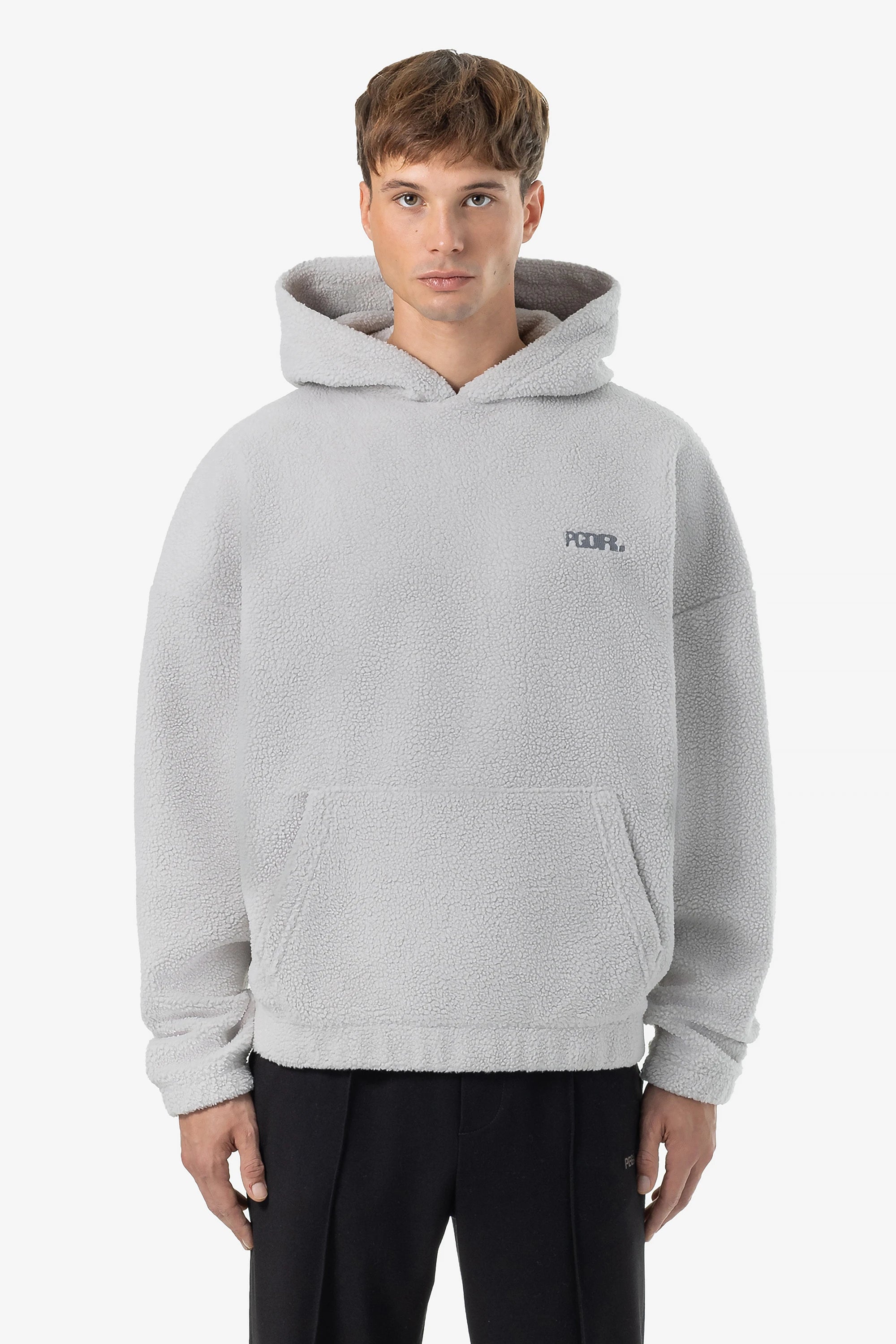 Baye Boxy Fleece Hoodie Clear Grey