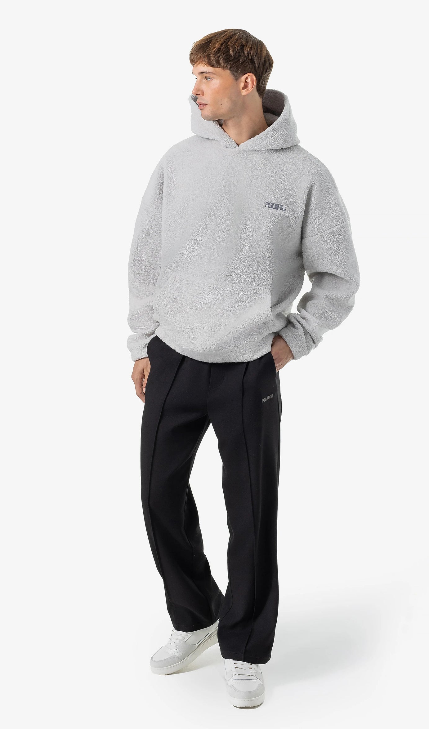 Baye Boxy Fleece Hoodie Clear Grey