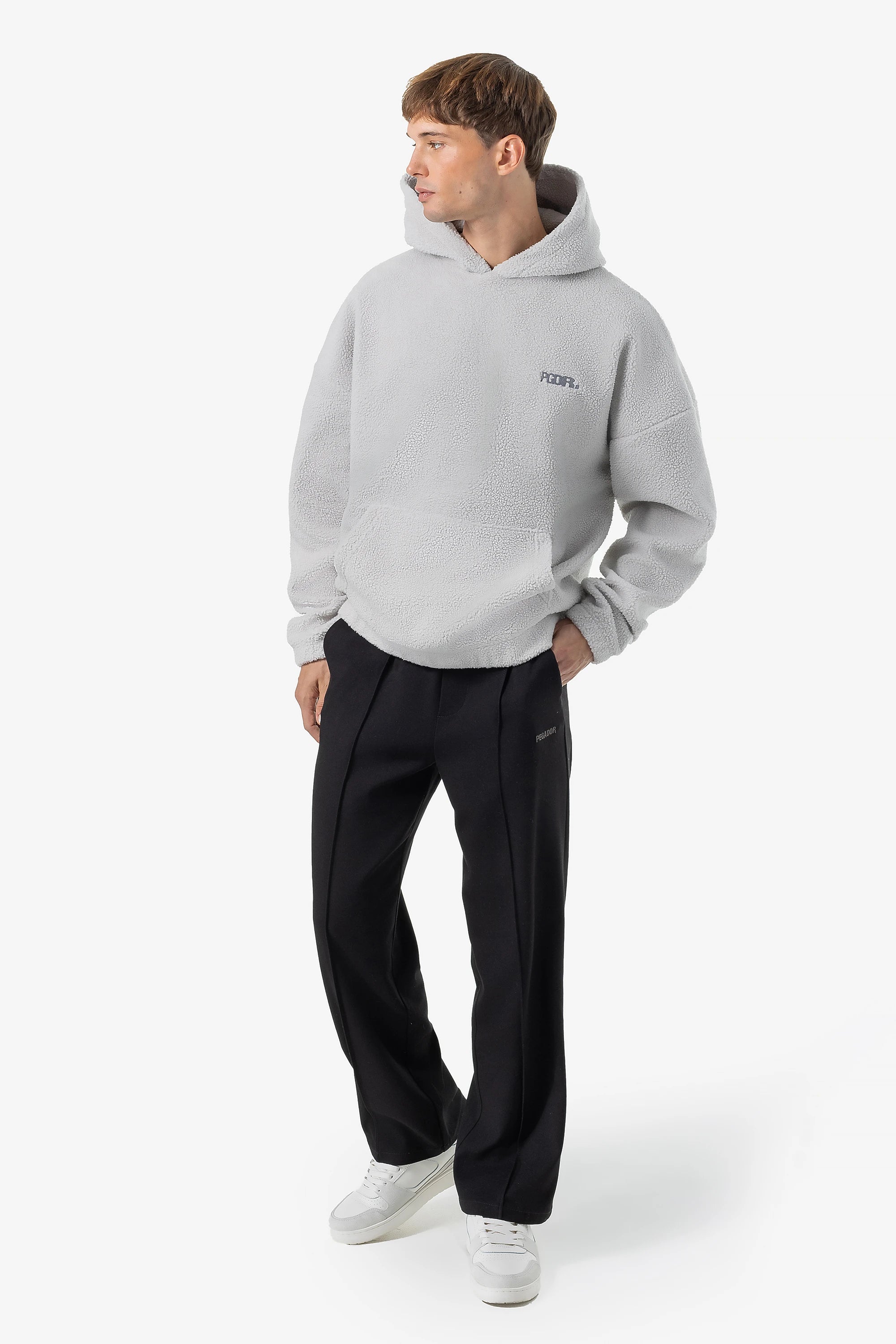 Baye Boxy Fleece Hoodie Clear Grey