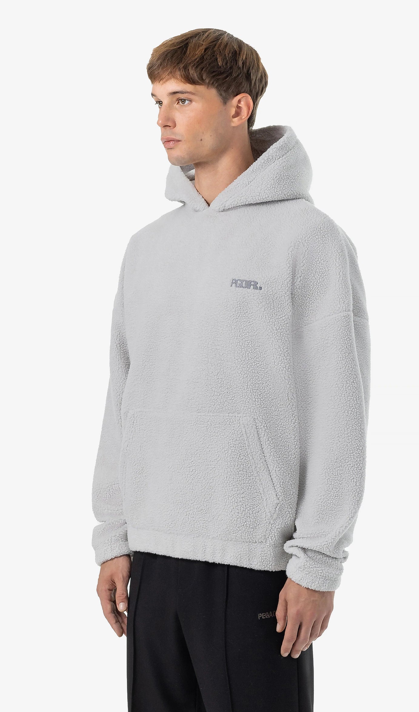 Baye Boxy Fleece Hoodie Clear Grey