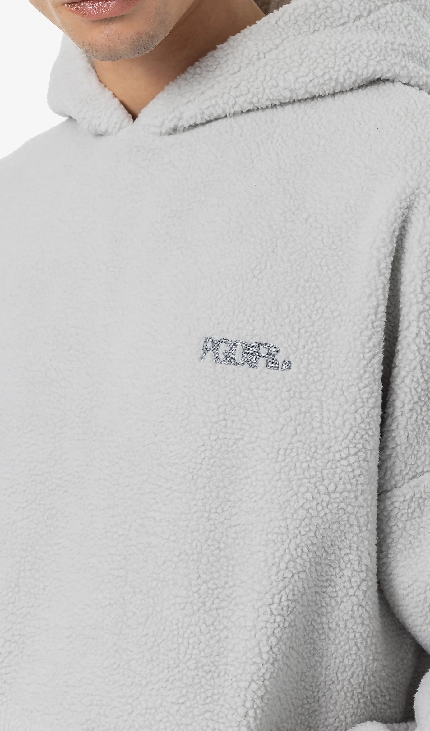 Baye Boxy Fleece Hoodie Clear Grey