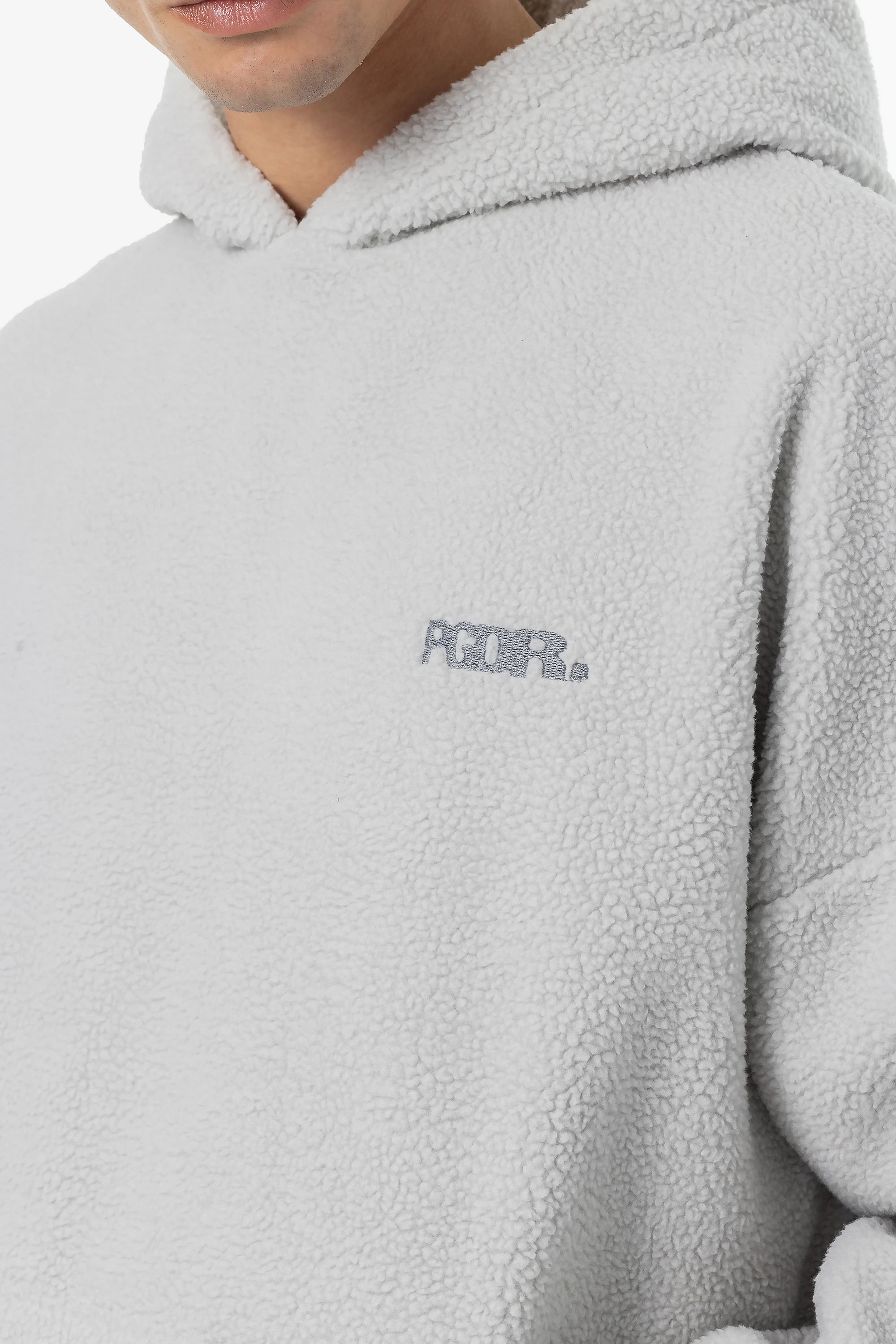 Baye Boxy Fleece Hoodie Clear Grey