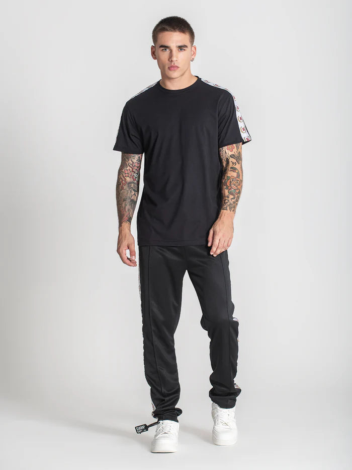 Black Retro Tape Tee