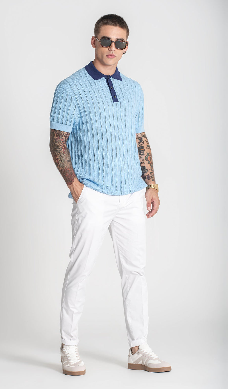 Blue GK Knit Polo