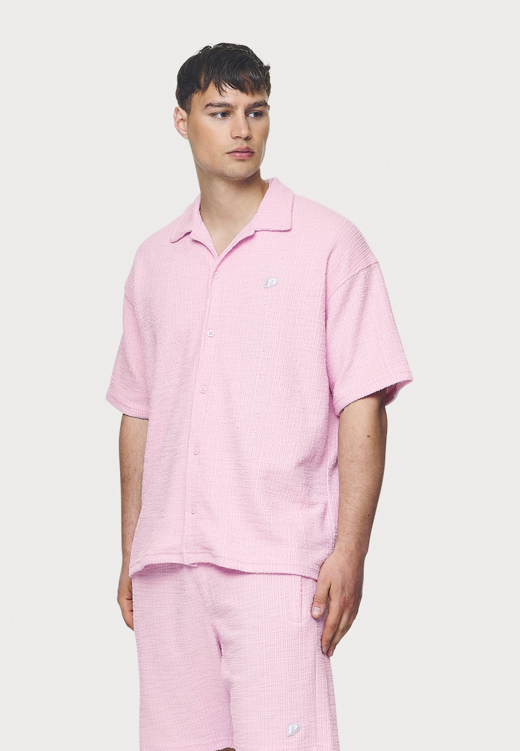 LIBCO STRUCTURED KNIT SHIRT BUBBLEGUM