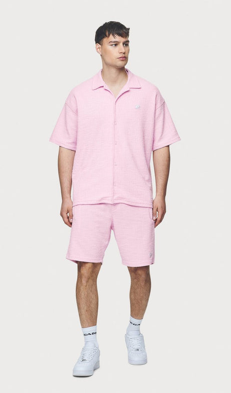LIBCO STRUCTURED KNIT SHIRT BUBBLEGUM