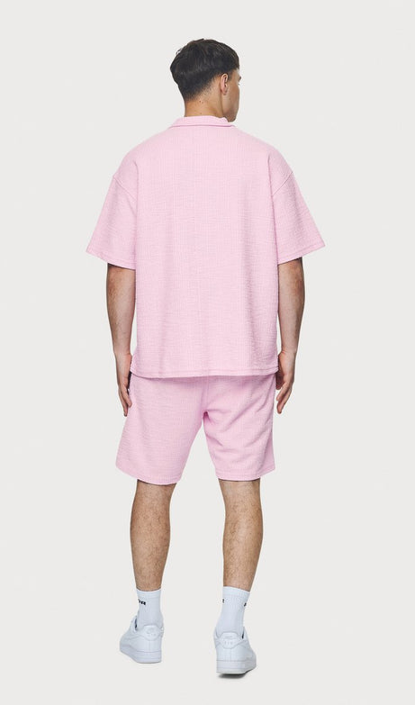 LIBCO STRUCTURED KNIT SHIRT BUBBLEGUM