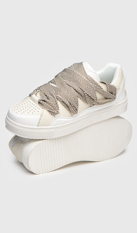 BEIGE ROUGH SNEAKERS