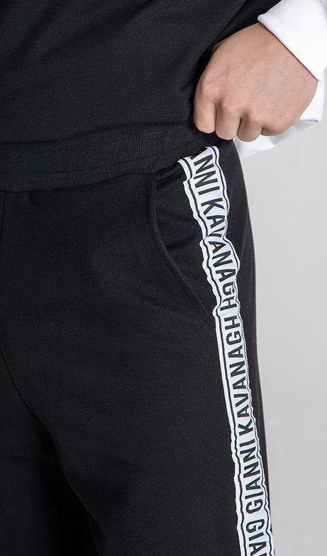 Black Partition Joggers