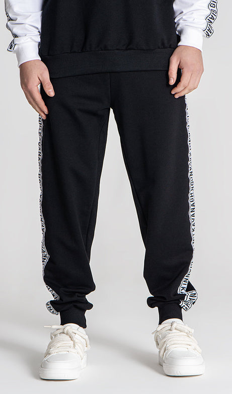 Black Partition Joggers