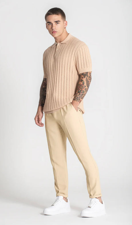 Beige GK Knit Polo