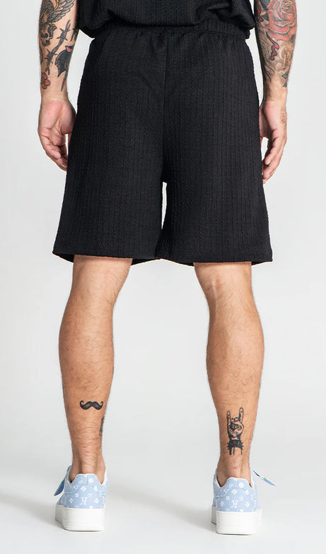 Black Waffle Shorts
