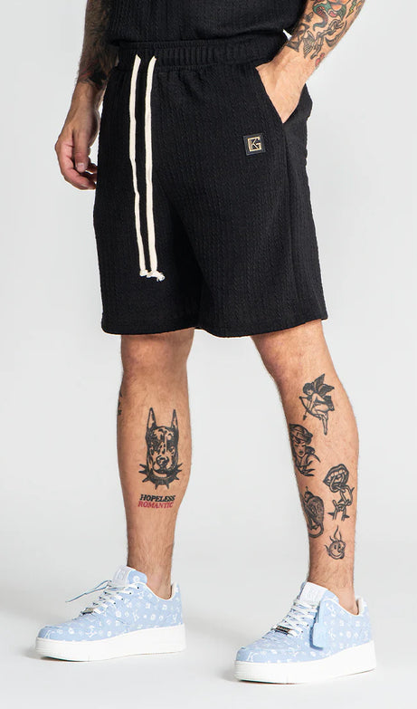 Black Waffle Shorts