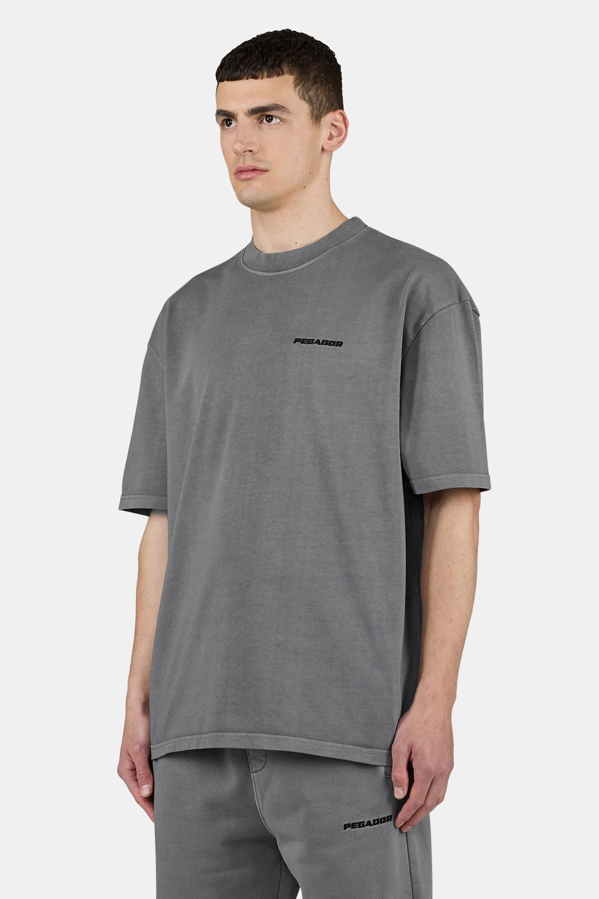 Logo Oversized Tee Vintage Grey