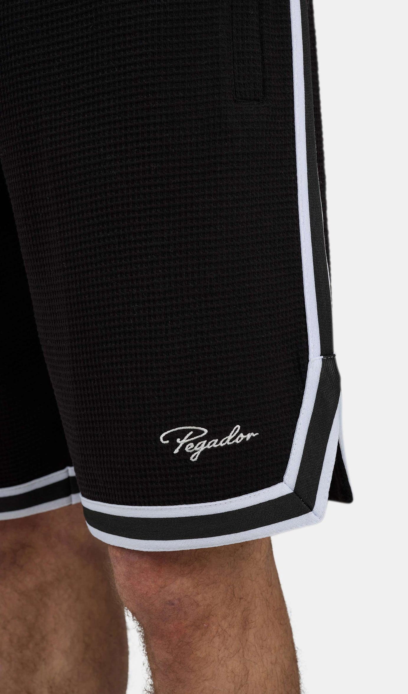 Barkan Waffle Basketball Shorts Washed Black