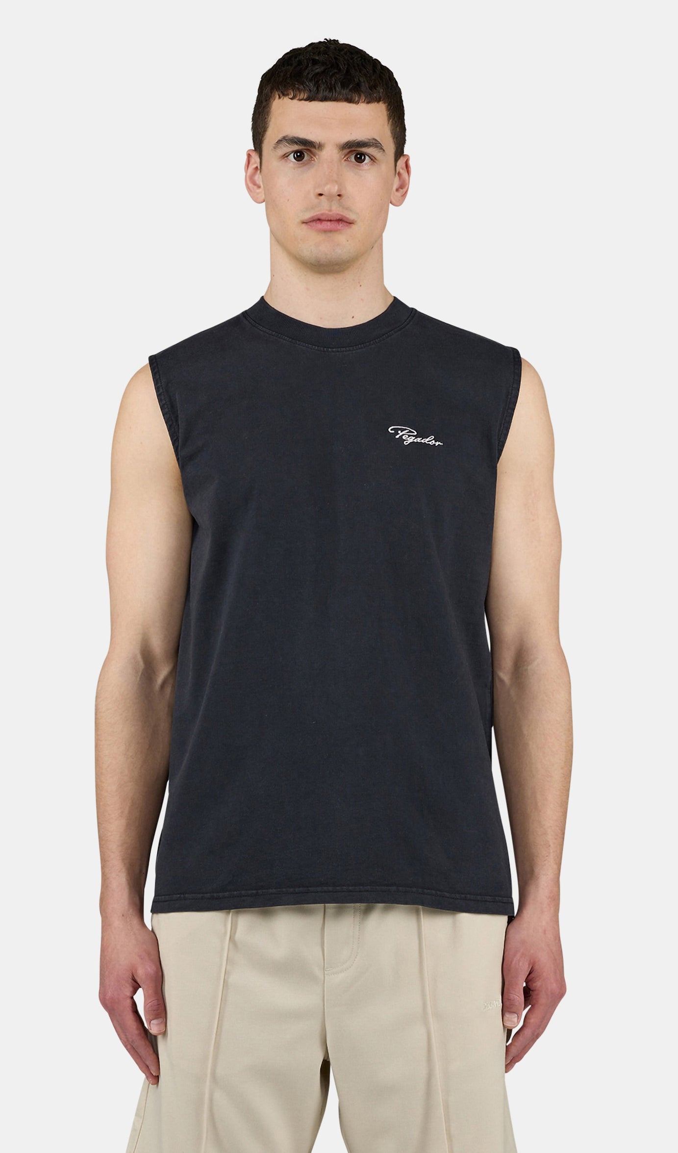 Signar Sleeveless Tee Vintage Black Unbleached