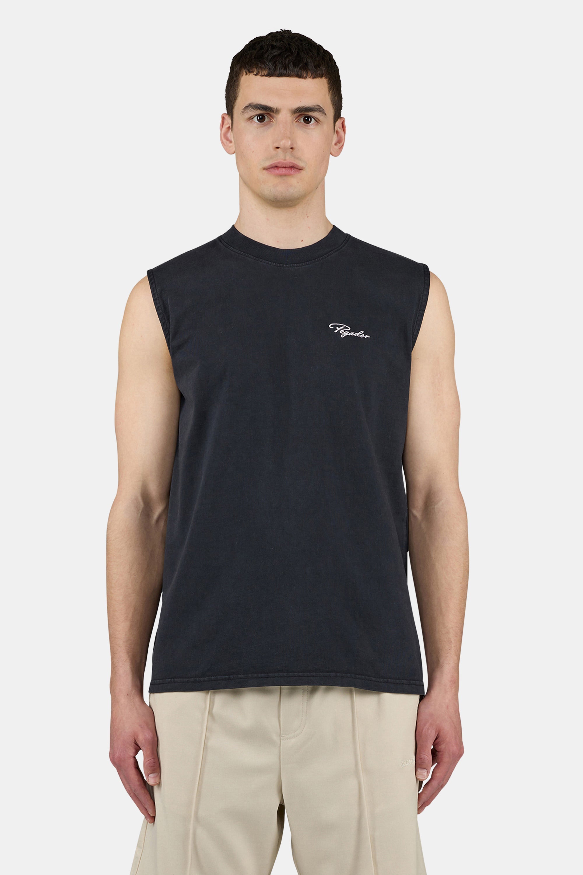 Signar Sleeveless Tee Vintage Black Unbleached