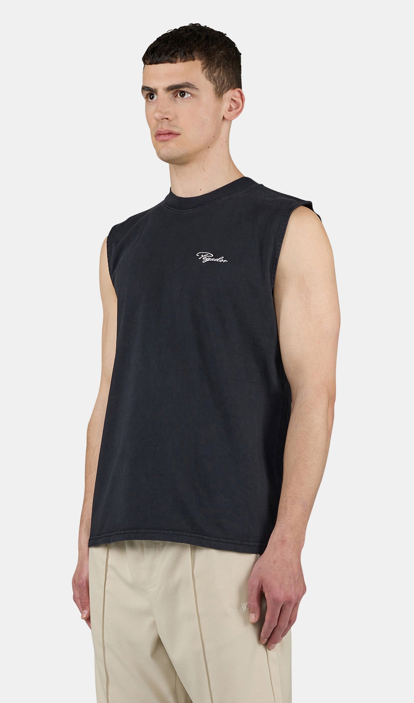 Signar Sleeveless Tee Vintage Black Unbleached