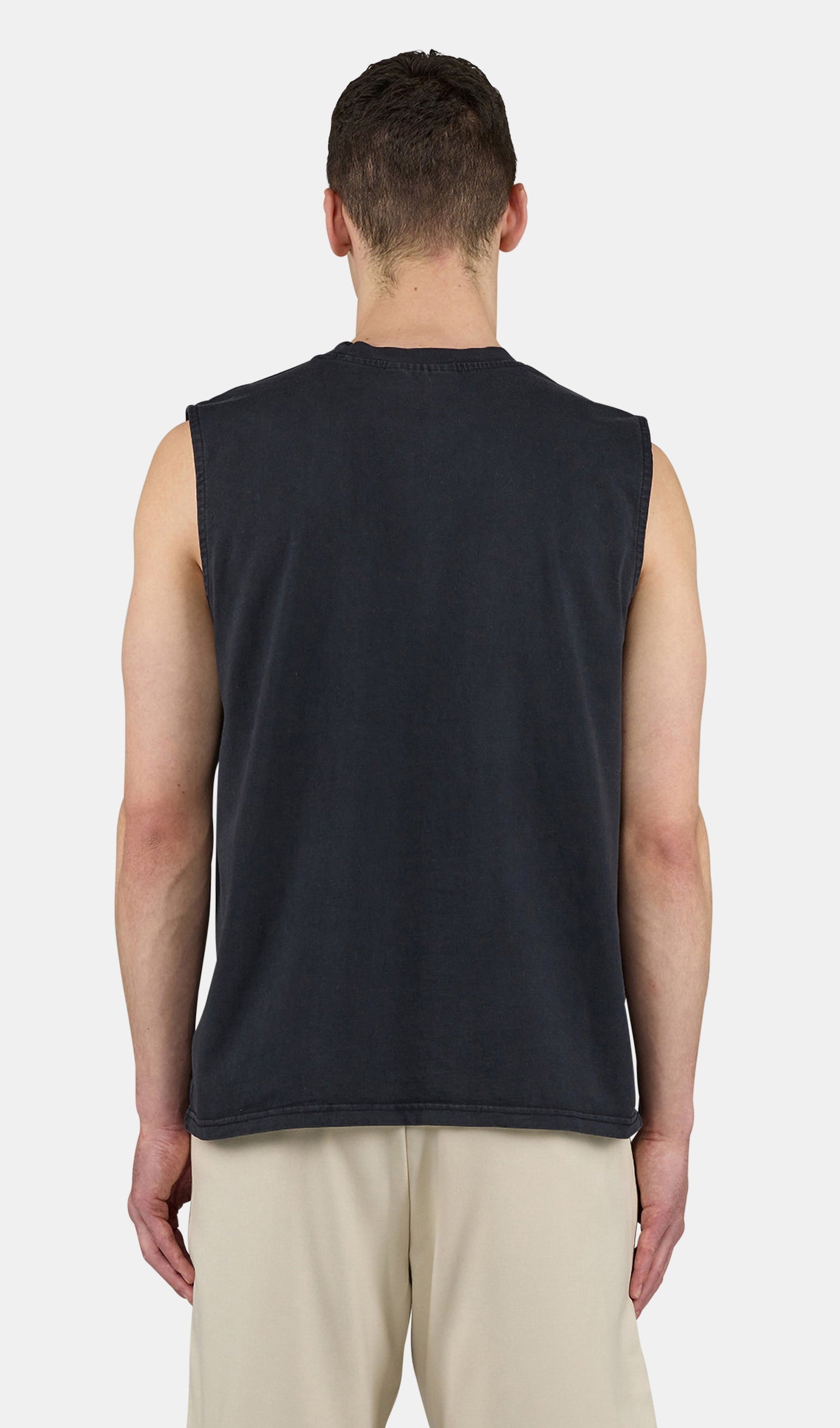 Signar Sleeveless Tee Vintage Black Unbleached