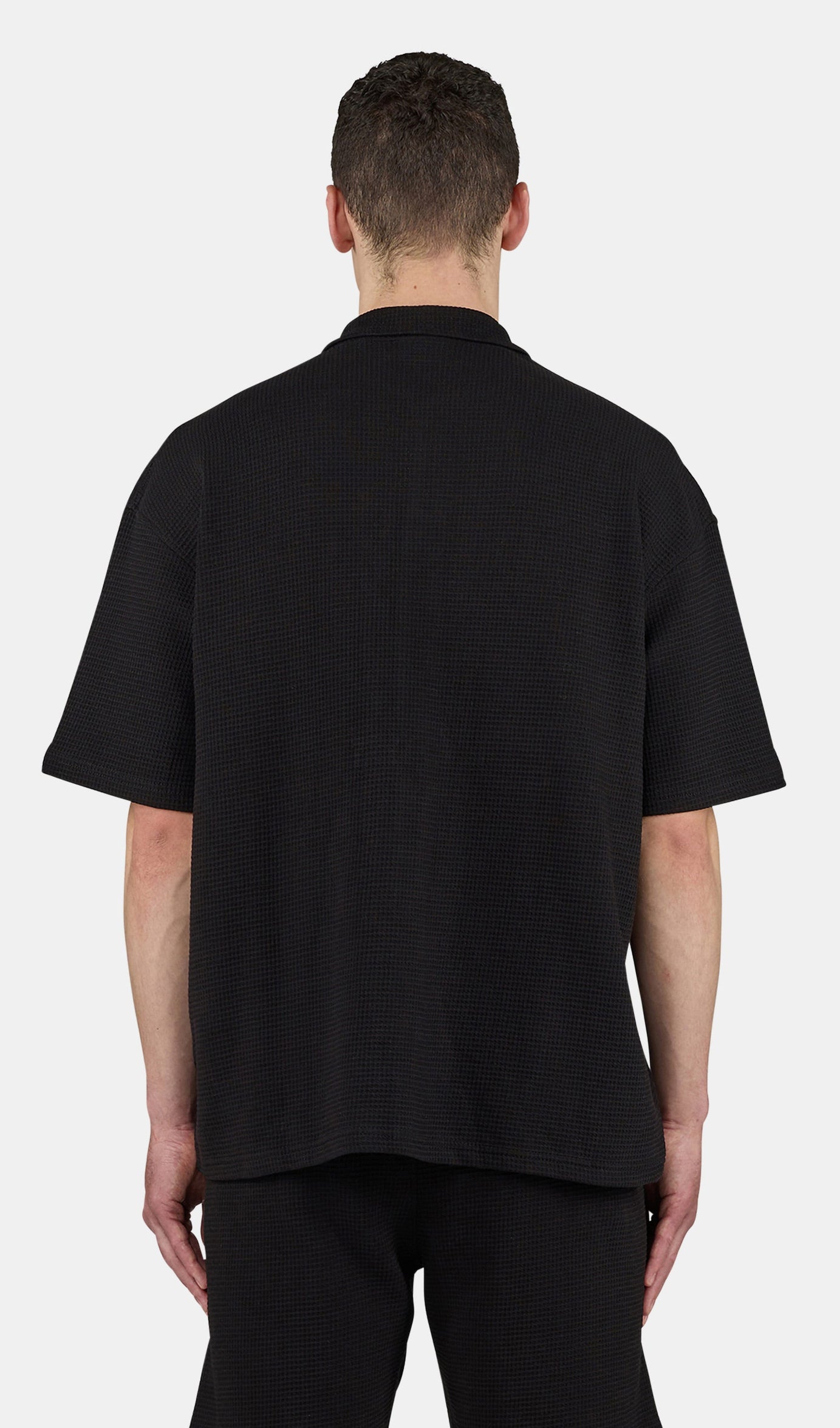 Signar Waffle Shortsleeve Shirt Washed Black